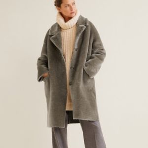 Mango faux fur coat